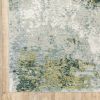 10' X 13' Blue Green Power Loom Area Rug