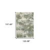 10' X 13' Blue Green Power Loom Area Rug