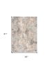 5' X 8' Beige And Ivory Abstract Area Rug