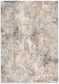 5' X 8' Beige And Ivory Abstract Area Rug