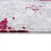 4' X 6' Red Abstract Dhurrie Area Rug