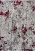 8' X 10' Red and Gray Modern Abstract Area Rug