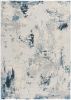 4' X 6' Blue Abstract Dhurrie Area Rug