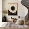 5' X 7' Violet Abstract Dhurrie Area Rug
