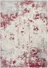 8' X 10' Red Abstract Dhurrie Area Rug