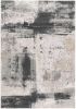 8' X 10' Gray And Ivory Abstract Dhurrie Area Rug