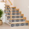 5" X 5" Black And White Quatro Peel And Stick Removable Tiles