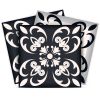 6" X 6" Black And White Quatro Peel And Stick Removable Tiles