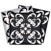7" X 7" Black And White Quatro Peel And Stick Removable Tiles