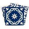 4" X 4" Midnight Blue And White Peel And Stick Removable Tiles