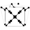 5" X 5" Black And White Tri Peel And Stick Tiles