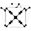 7" X 7" Black And White Tri Peel And Stick Tiles