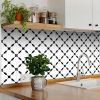 7" X 7" Black And White Tri Peel And Stick Tiles
