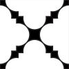7" X 7" Black And White Tri Peel And Stick Tiles