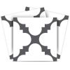 6" X 6" Dark Gray And White Tri Peel And Stick Tiles