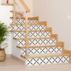 8" X 8" Dark Gray And White Tri Peel And Stick Tiles