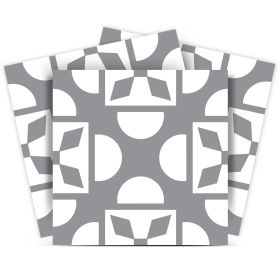 8" X 8" Light Gray And White Coli Peel And Stick Tiles