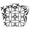 5" X 5" Black And White Mash Peel And Stick Removable Tiles