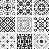 8" X 8" Black And White Mash Peel And Stick Removable Tiles