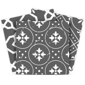 8" X 8" Gray And White Mosaic Peel And Stick Removable Tiles
