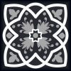 6" X 6" Black White And Gray Baz  Peel And Stick Removable Tiles