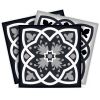 6" X 6" Black White And Gray Baz  Peel And Stick Removable Tiles