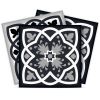 7" X 7" Black White And Gray Baz  Peel And Stick Removable Tiles