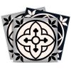 7" X 7" Black And White Rory Peel And Stick Removable Tiles
