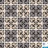 7" X 7" Light Grey And Cream Orchid Peel And Stick Removable Tiles