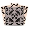 8" X 8" Light Grey And Cream Orchid Peel And Stick Removable Tiles