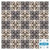 8" X 8" Light Grey And Cream Orchid Peel And Stick Removable Tiles
