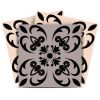 8" X 8" Light Grey And Cream Orchid Peel And Stick Removable Tiles
