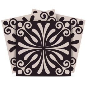 6" X 6" Cinnamon Swirl Peel And Stick Removable Tiles