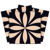 7" X 7" Intertwined Black And Cream Peel And Stick Removable Tiles