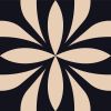 7" X 7" Intertwined Black And Cream Peel And Stick Removable Tiles