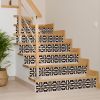 8" X 8" Intertwined Black And Cream Peel And Stick Removable Tiles