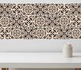 5" X 5" Cream And Black Mosaic Peel And Stick Removable Tiles