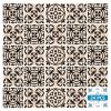 8" X 8" Cream And Black Mosaic Peel And Stick Removable Tiles