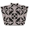 5" X 5" Black And White Orchid Peel And Stick Removable Tiles