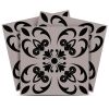 6" X 6" Black And White Orchid Peel And Stick Removable Tiles