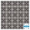 8" X 8" Black And White Orchid Peel And Stick Removable Tiles