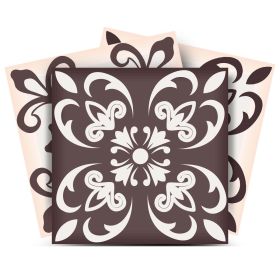 5" X 5" Light Brown And White Mosaic Peel And Stick Removable Tiles