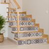 7" X 7" Light Brown And White Mosaic Peel And Stick Removable Tiles