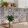 8" X 8" Light Brown And White Mosaic Peel And Stick Removable Tiles