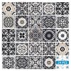 5" X 5" Black White And Tan Peel And Stick Removable Tiles