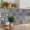 5" X 5" Black White And Tan Peel And Stick Removable Tiles