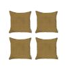 Set Of 4 Yellow Textured Pillow Covers