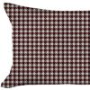 Set Of 2 Red Houndstooth Lumbar Pillow Covers