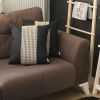 Set Of 2 Black And Tan Houndstooth Pillow Covers