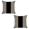 Set Of 2 Tan Houndstooth Pillow Covers